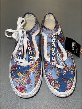 Vans New Old Skool Tapered Liberty Floral Multi/Patchwork Lady Shoes Size 9.5